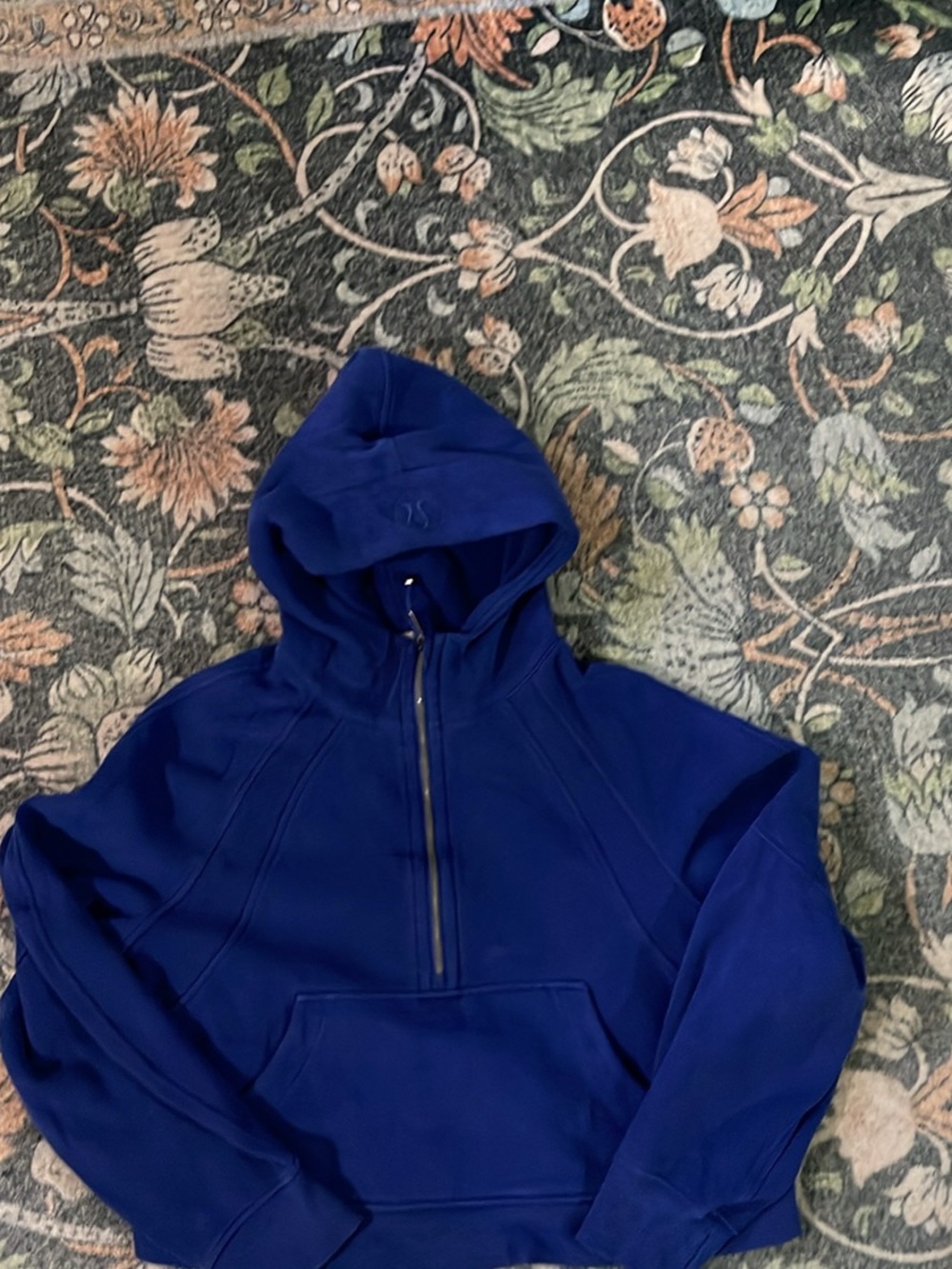 lululemon athletica Royal Blue Half-Zip Hooded Sweater